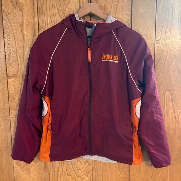 Vintage Virginia Tech Hokies Full Zip Jacket Coat Size Small MV Sport - Picture 1 of 6